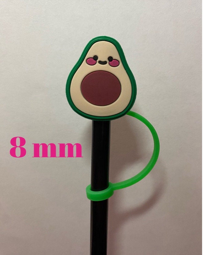 Happy Avocado Straw Topper for 8 mm Straws