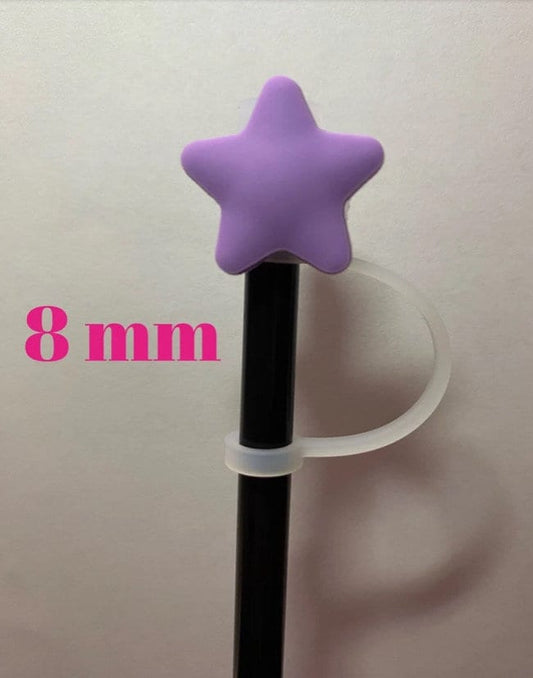 Purple Star Straw Topper for 8 mm Straws