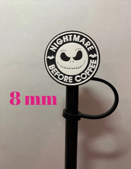 Nightmare Before Coffee Straw Topper for 8 mm Straws