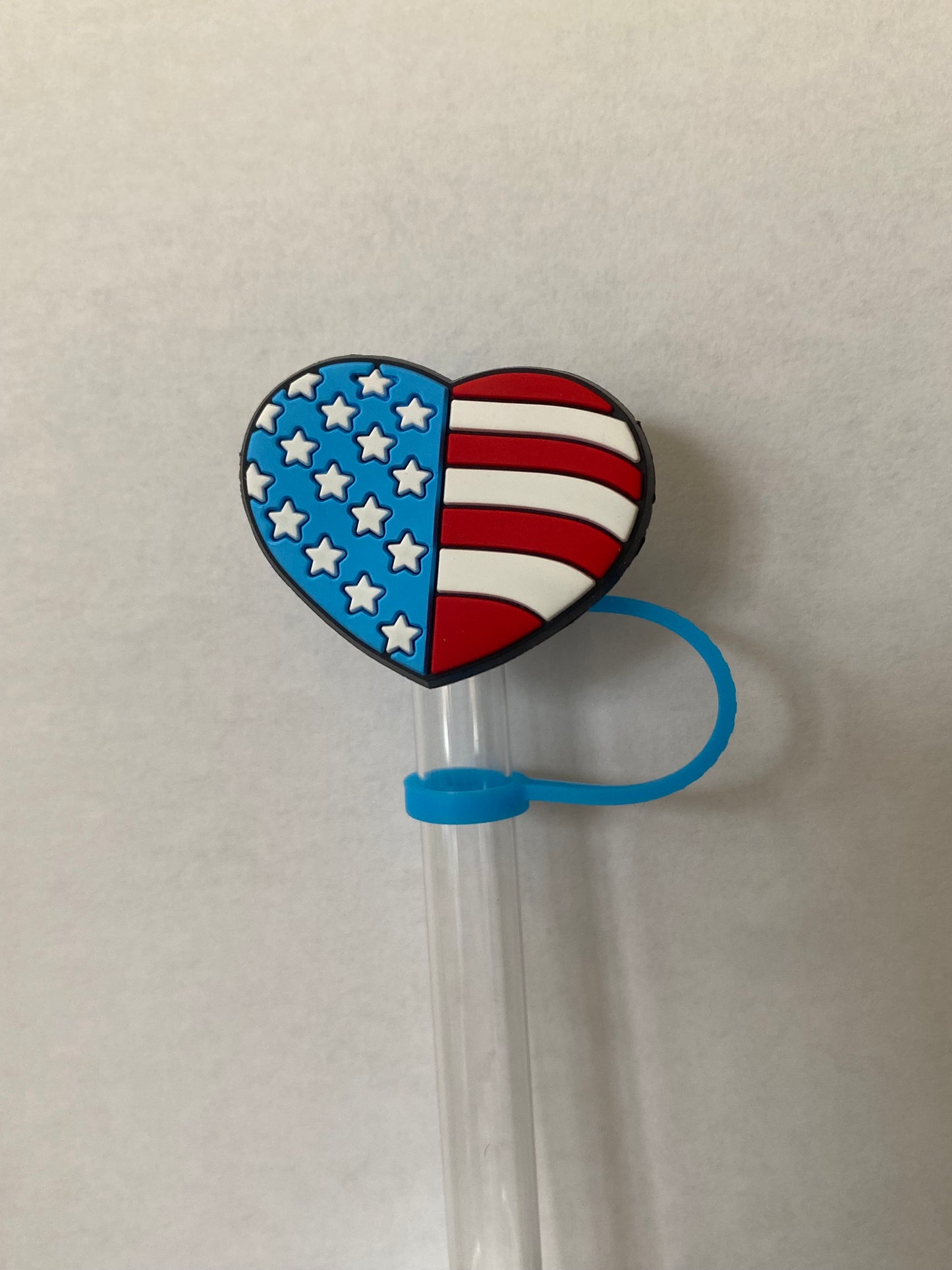 USA Heart Straw Topper for 10 mm Straws