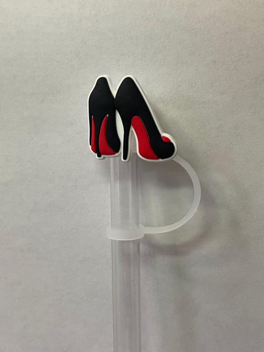 Red Pumps Straw Topper for 10 mm Straws