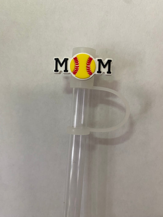 Softball Mom Straw Topper for 10 mm Straws