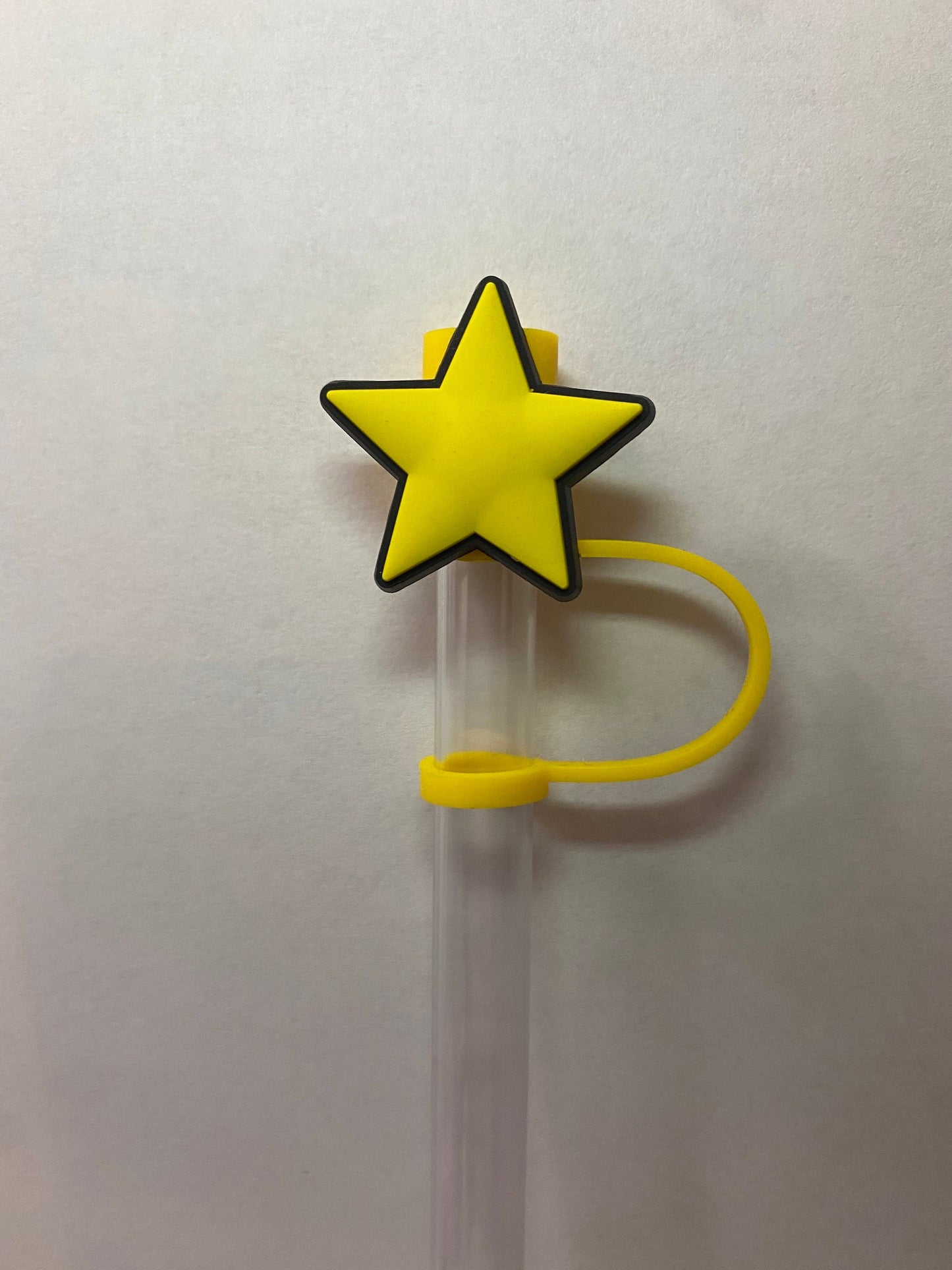 Yellow Star Straw Topper for 10 mm Straws