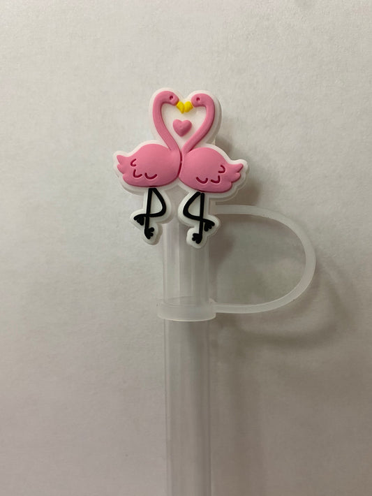 Flamingo Heart Topper for 10 mm Straws