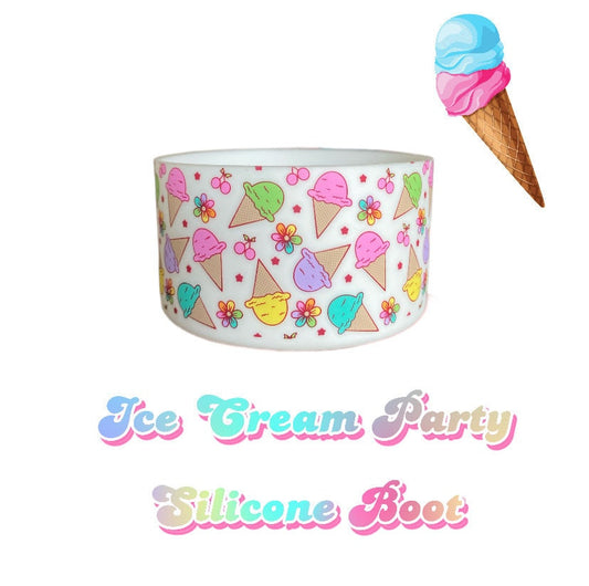 Ice Cream Party Silicone Tumbler Boot - Sweet Pea and Tutto Co. Collab