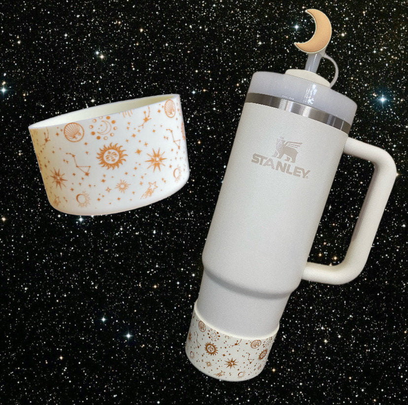 Celestial Silicone Tumbler Boot - Sweet Pea and Tutto Co. Collab