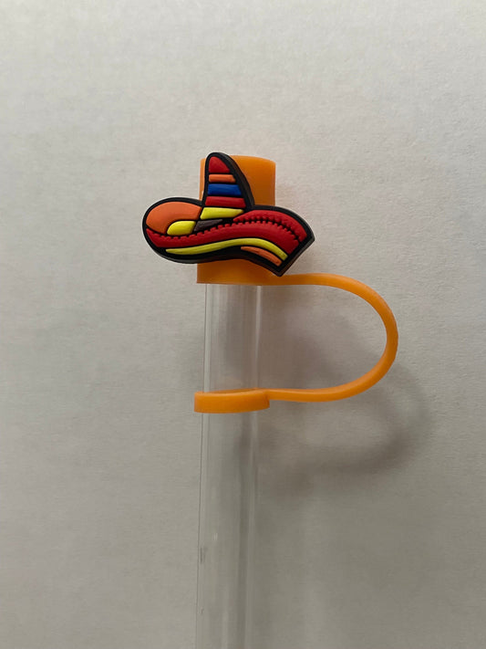 Orange Sombrero Straw Topper for 10 mm Straws
