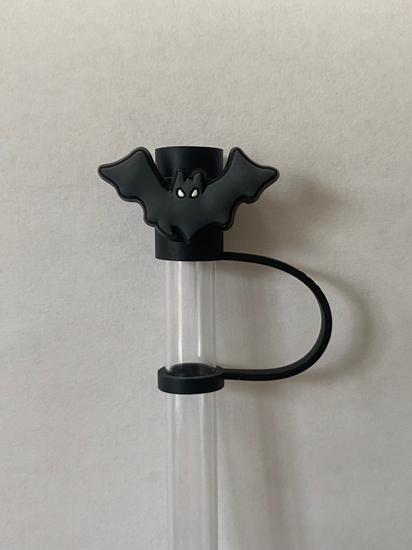 Black Bat Straw Topper for 10 mm Straws