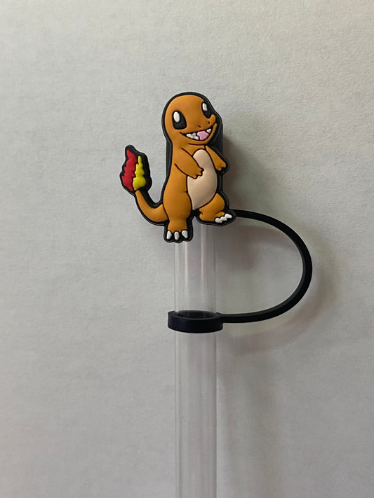Orange Poke Fire Dragon Straw Topper for 10 mm Straws