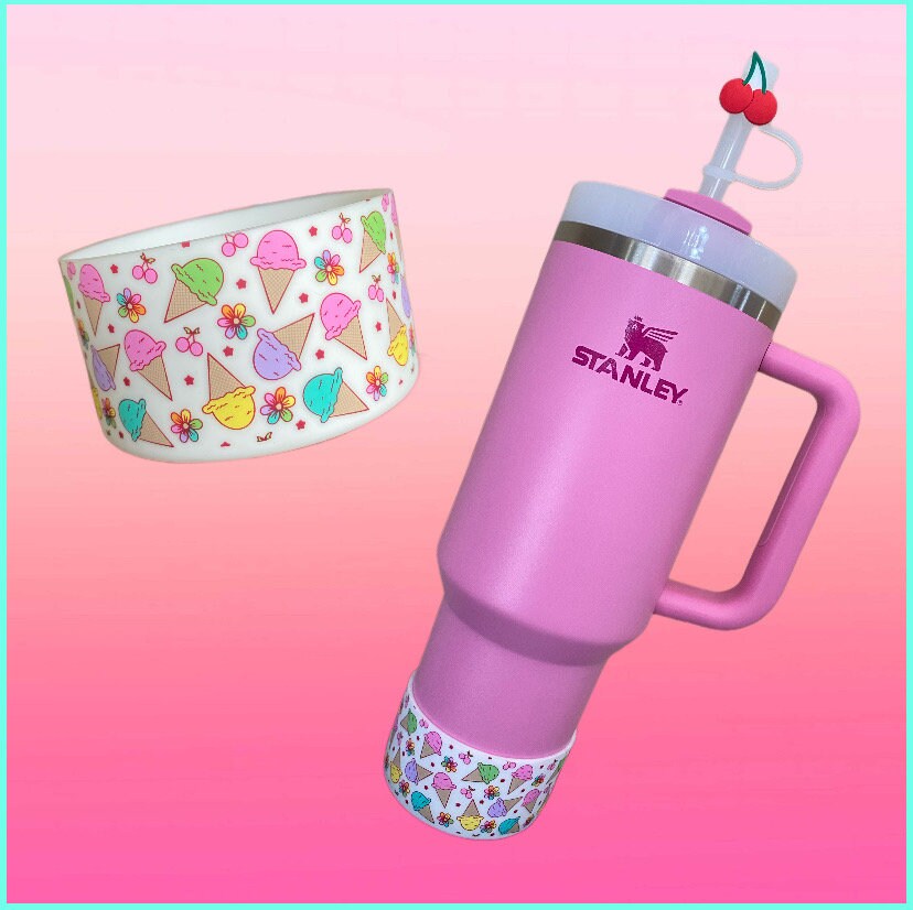 Ice Cream Party Silicone Tumbler Boot - Sweet Pea and Tutto Co. Collab