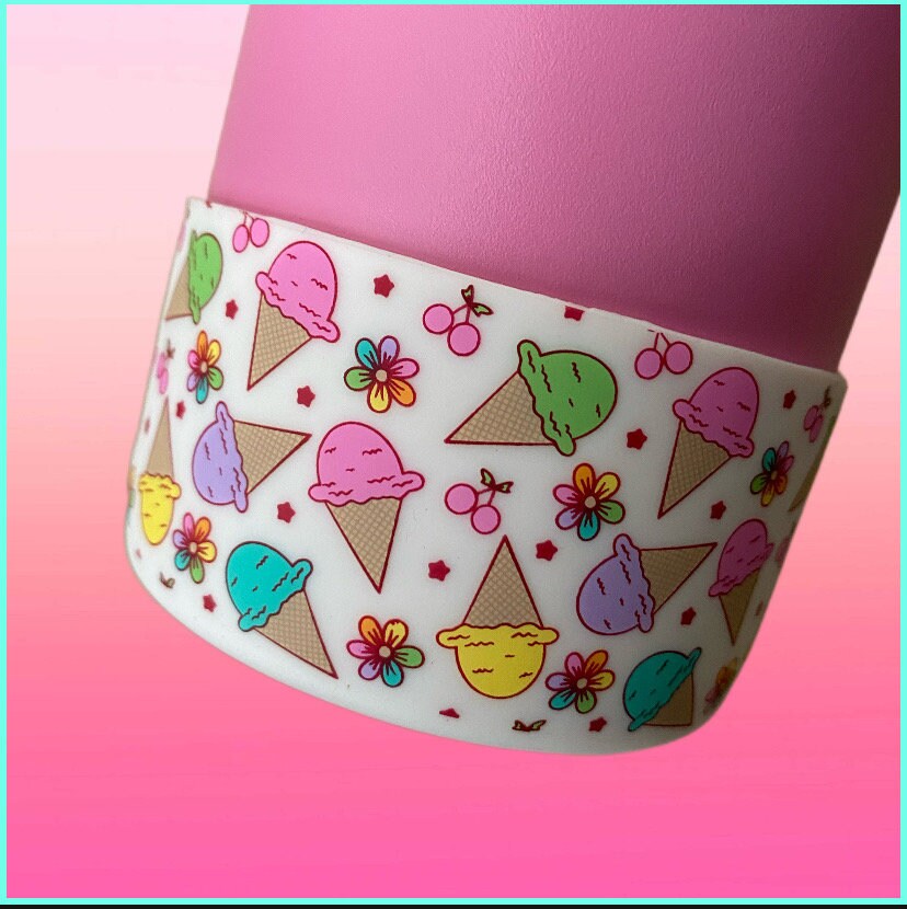 Ice Cream Party Silicone Tumbler Boot - Sweet Pea and Tutto Co. Collab