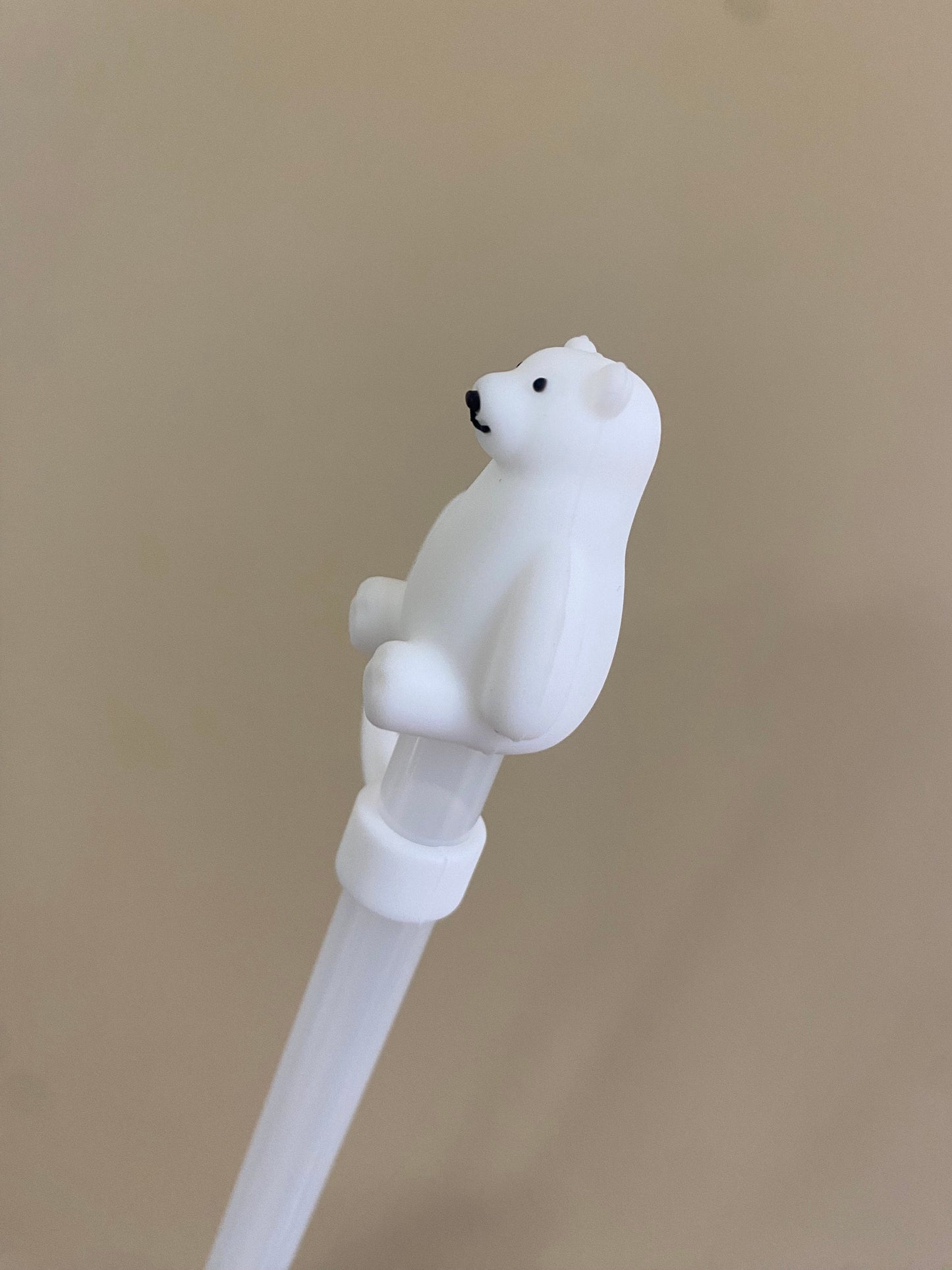 3D Polar Bear Topper for 10 mm Straws