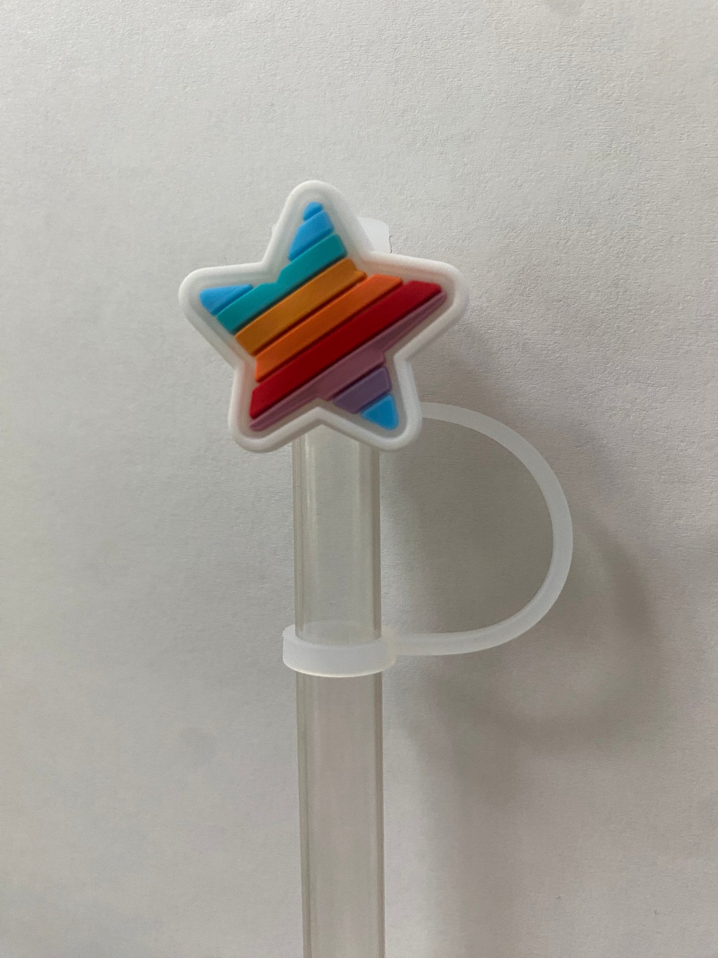 Striped Star Straw Topper for 10 mm Straws