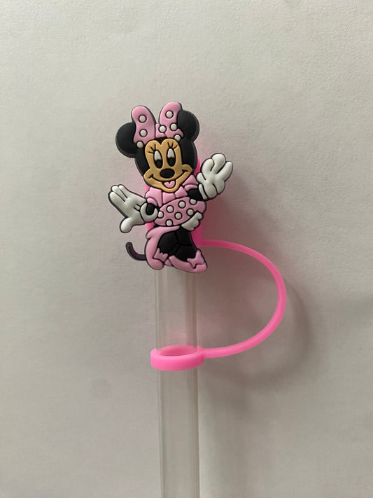 Pink Mouse Straw Topper for 10 mm Straws