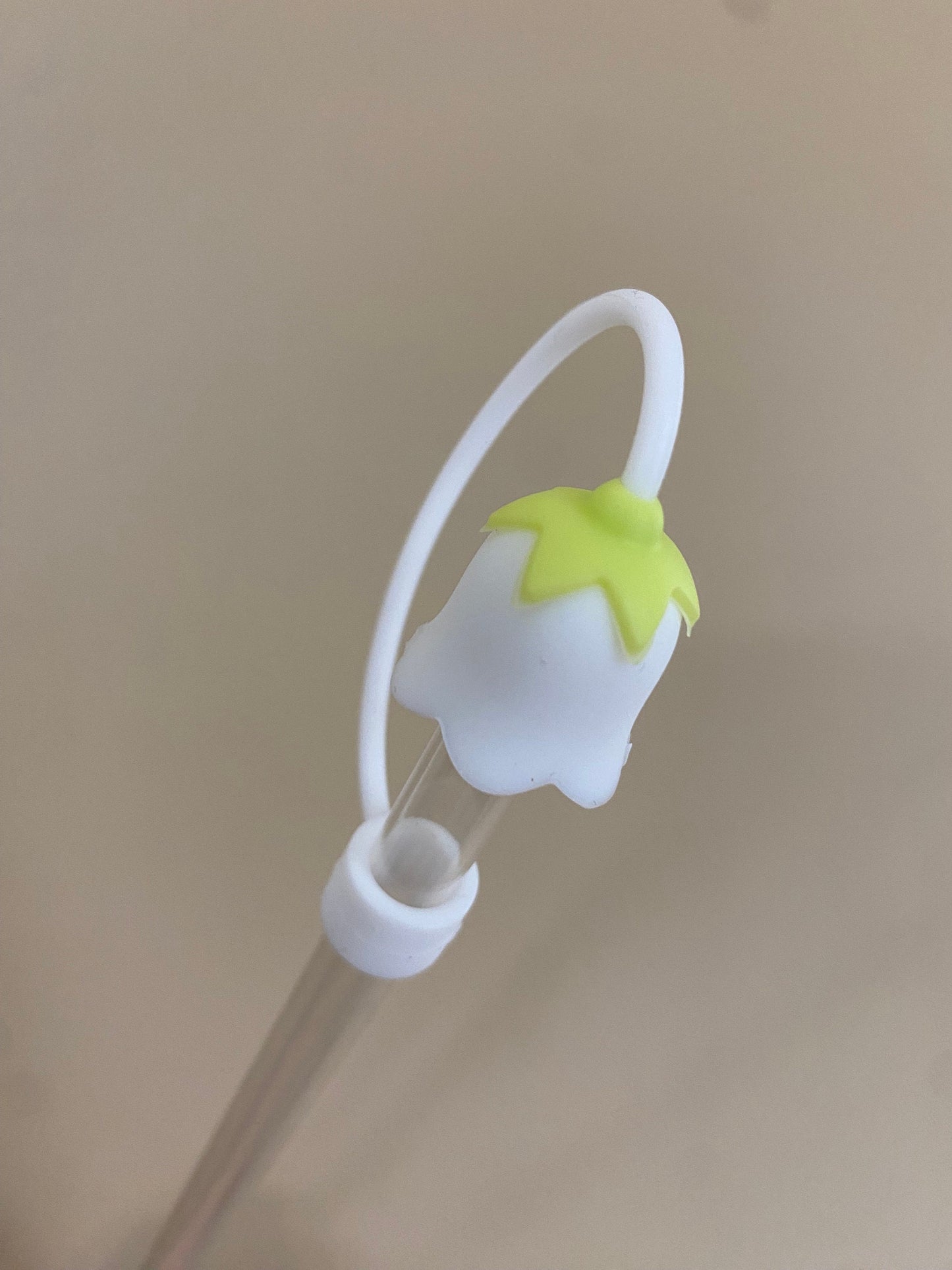 3D White Lily of the Valley Straw Topper for 10 mm Straws