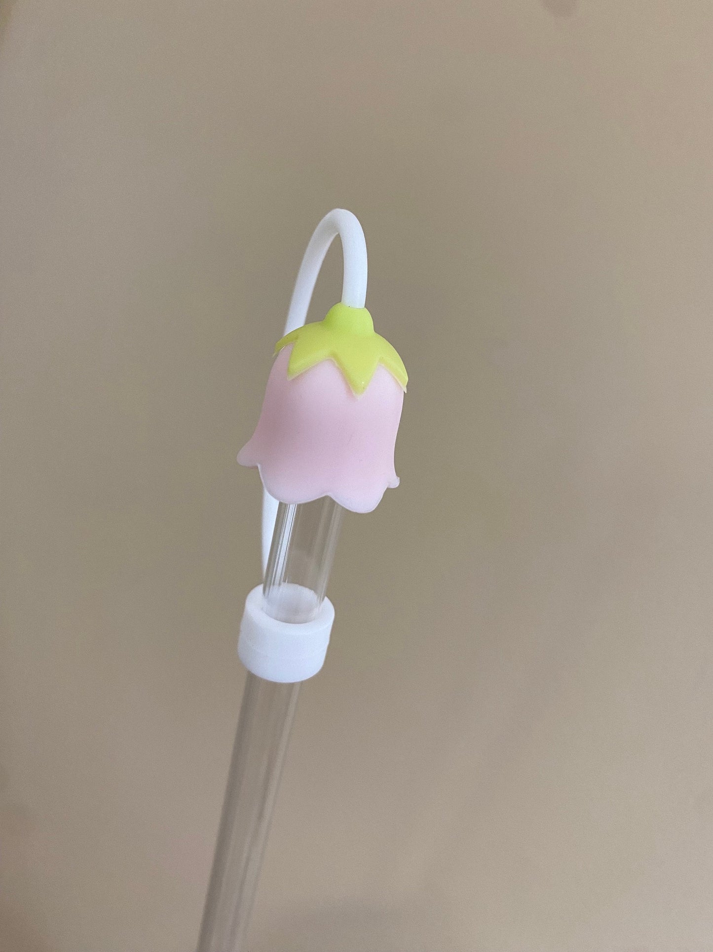 3D Light Pink Lily of the Valley Straw Topper for 10 mm Straws