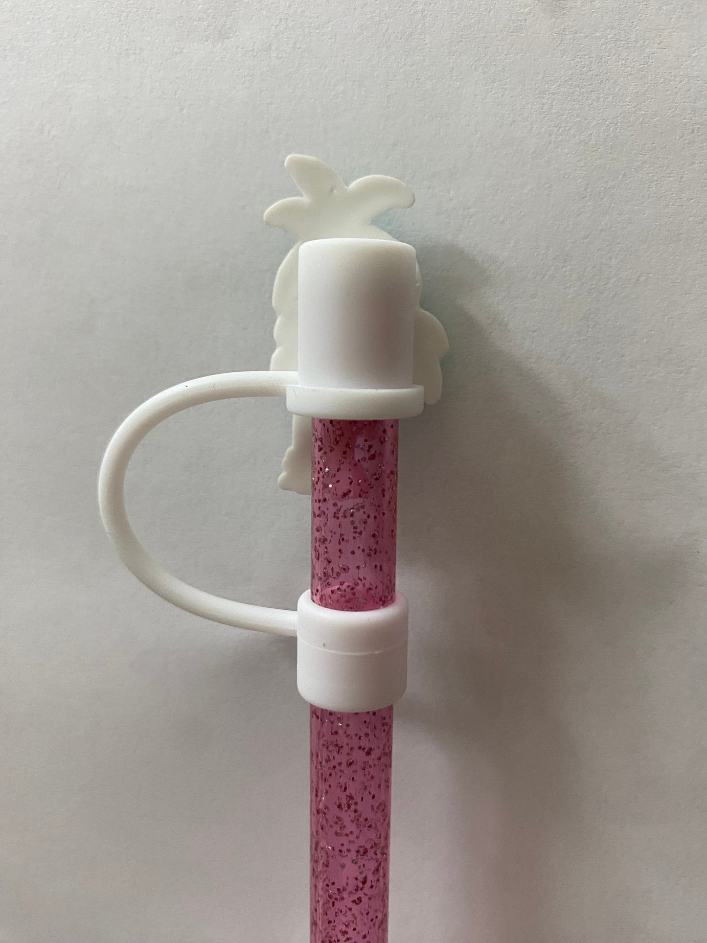 1 Deluxe Tropical Flamingo Straw Topper for 10 mm Straws