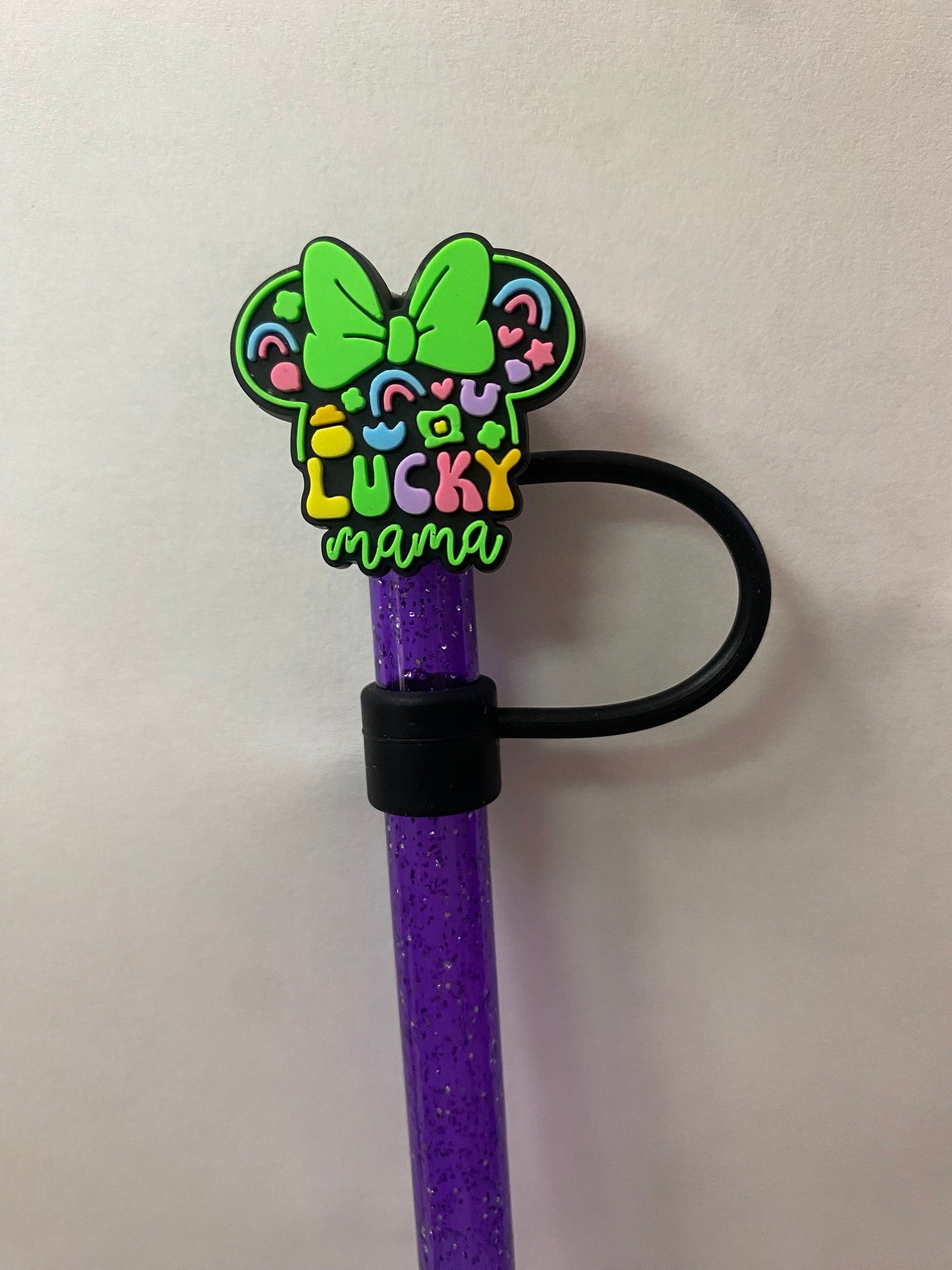 1 Deluxe Lucky Mama Ears Straw Topper for 10 mm Straws