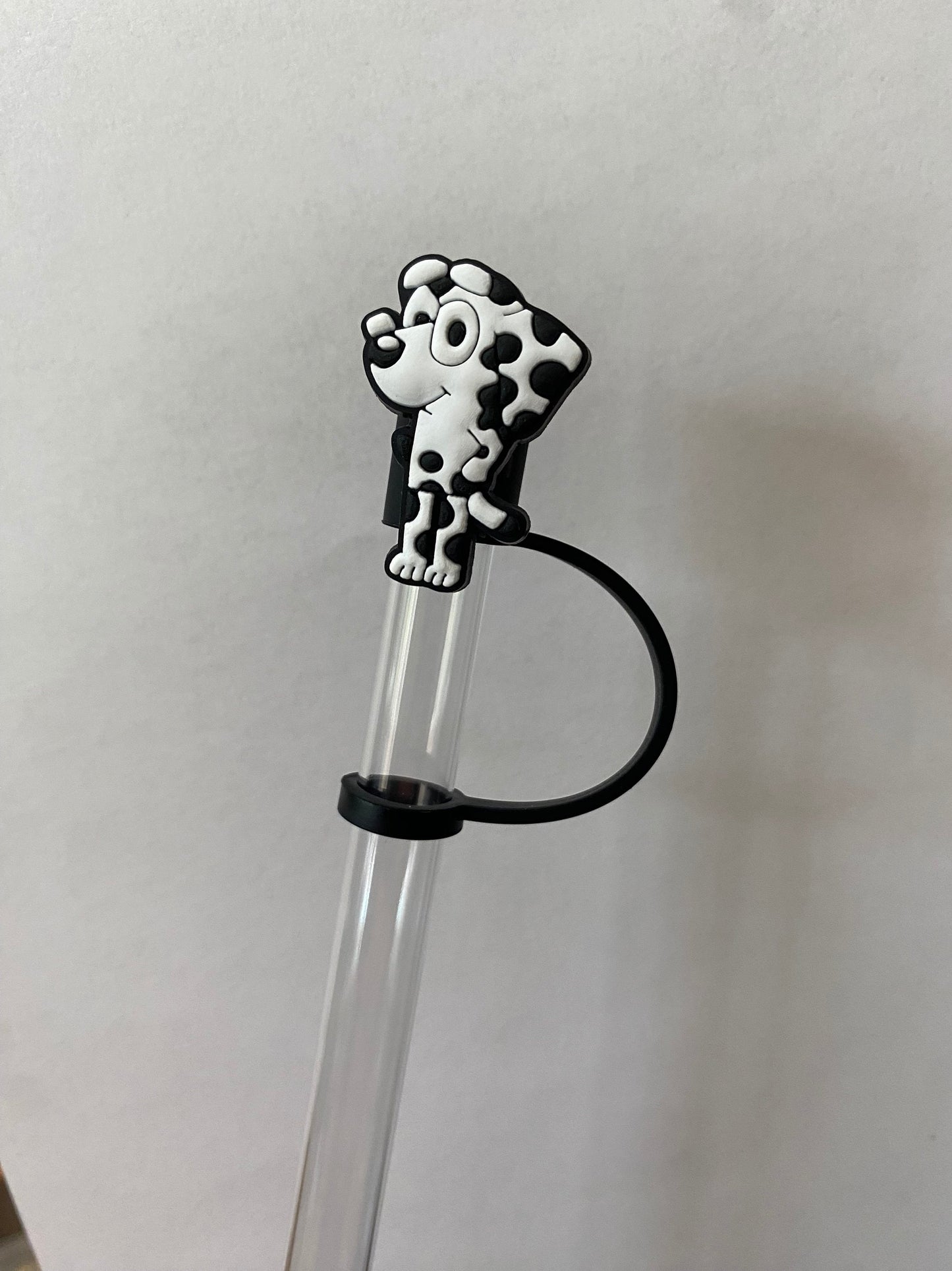 Dalmatian Dog Straw Topper for 10 mm Straws