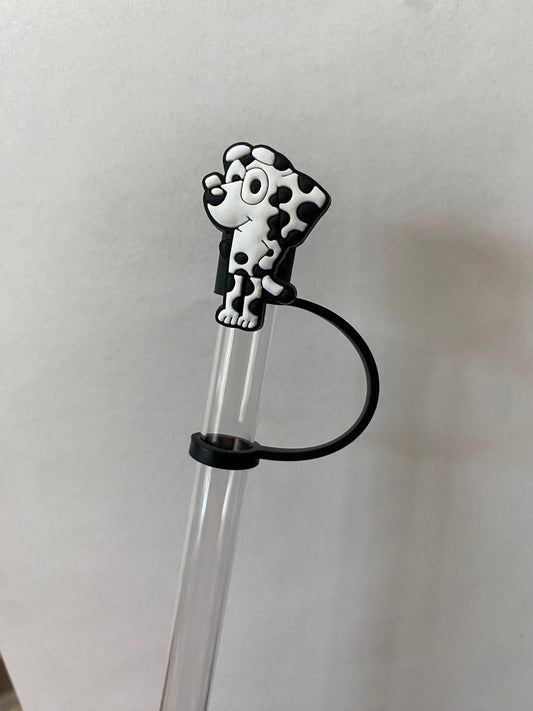 Dalmatian Dog Straw Topper for 10 mm Straws