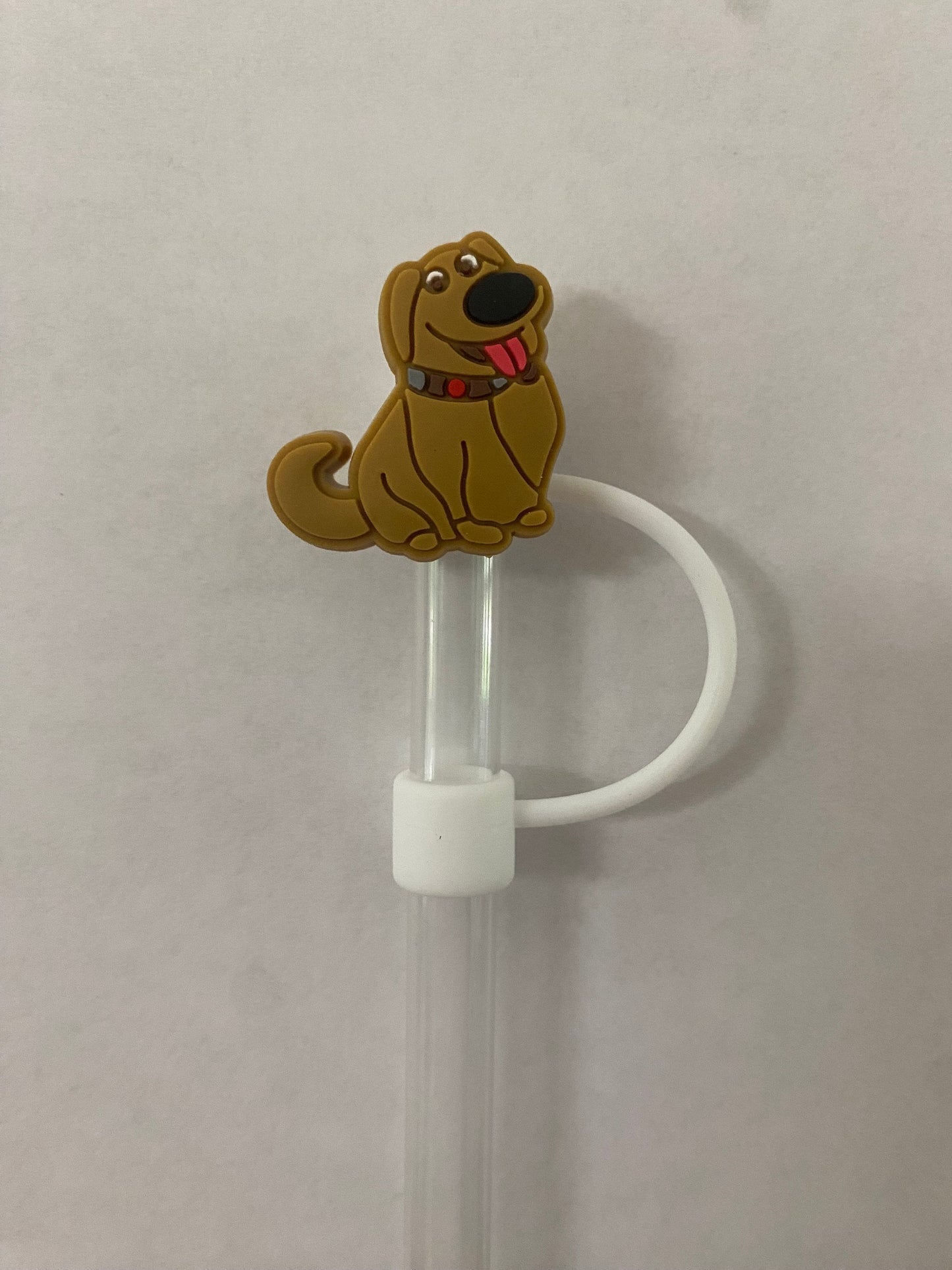 1 Deluxe Talking Dog Straw Topper for 10 mm Straws