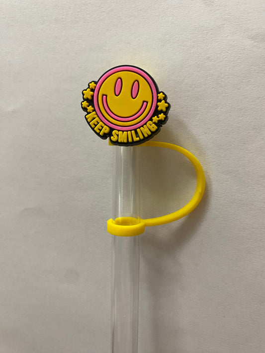 Keep Smiling Straw Topper for 10 mm Straws