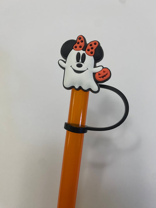 Girl Mouse Ghost Straw Topper for 10 mm Straws