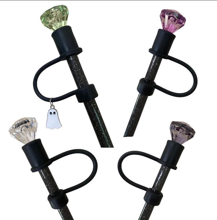 Halloween Bundle - (4) Interchangeable Diamond Straw Toppers for 10 mm Straws