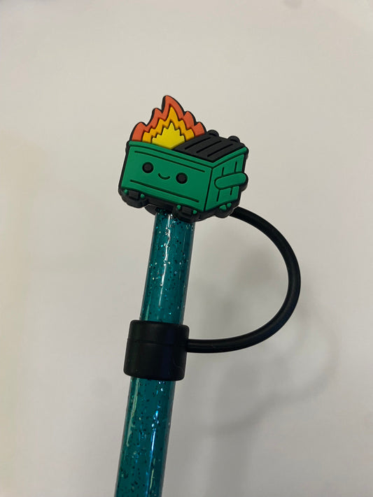 1 Deluxe Dumpster Fire Straw Topper for 10 mm Straws