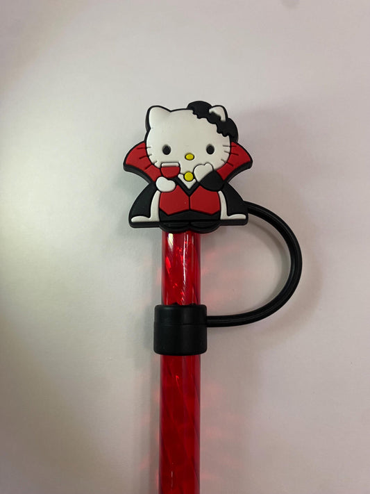 1 Deluxe Vampire Kitty Straw Topper for 10 mm Straws