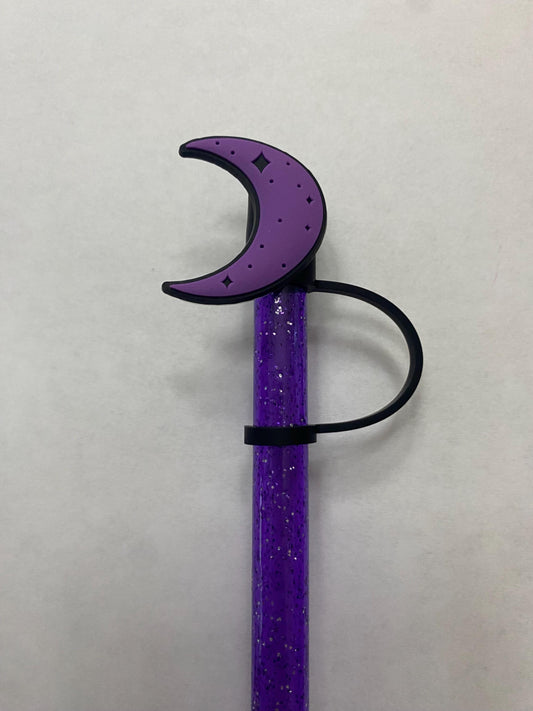Purple Moon Straw Topper for 10 mm Straws