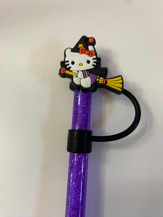 1 Deluxe Kitty Witch Straw Topper for 10 mm Straws