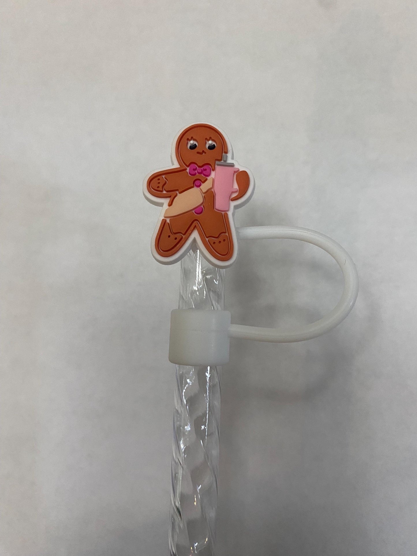 1 Deluxe Stylish Gingerbread Straw Topper for 10 mm Straws