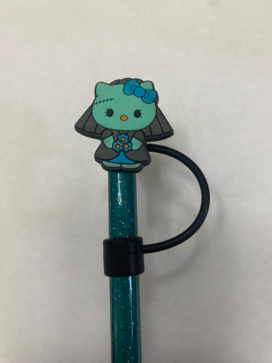 1 Deluxe Zombie Kitty Straw Topper for 10 mm Straws