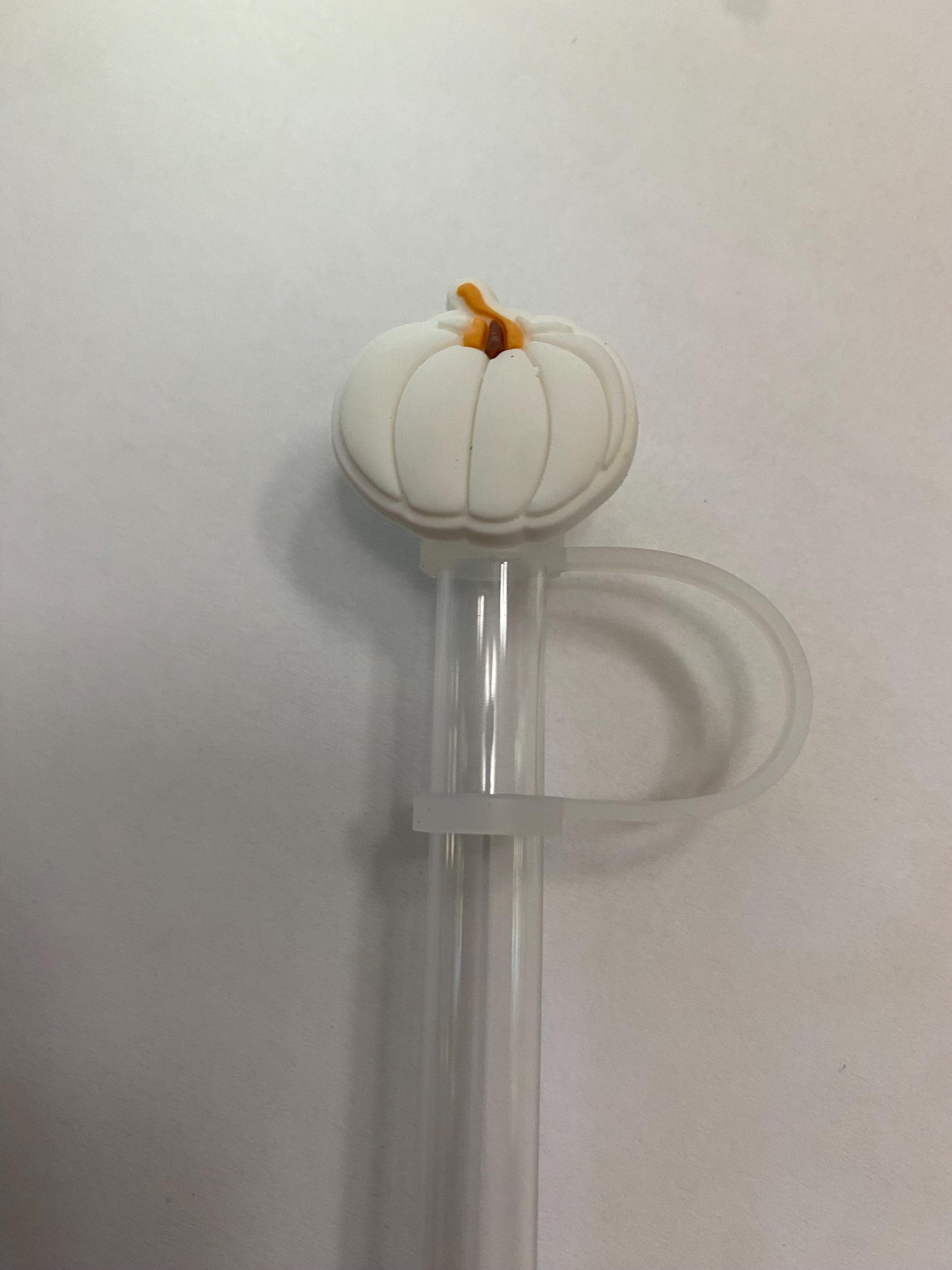 White Pumpkin Straw Topper for 10 mm Straws