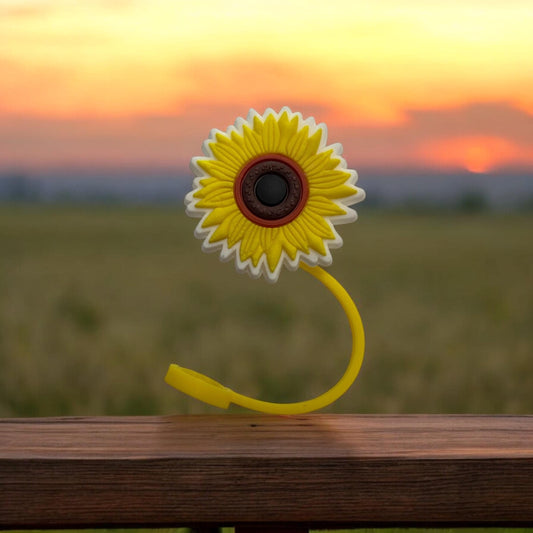 Yellow Flower Straw Topper for 10 mm Straws