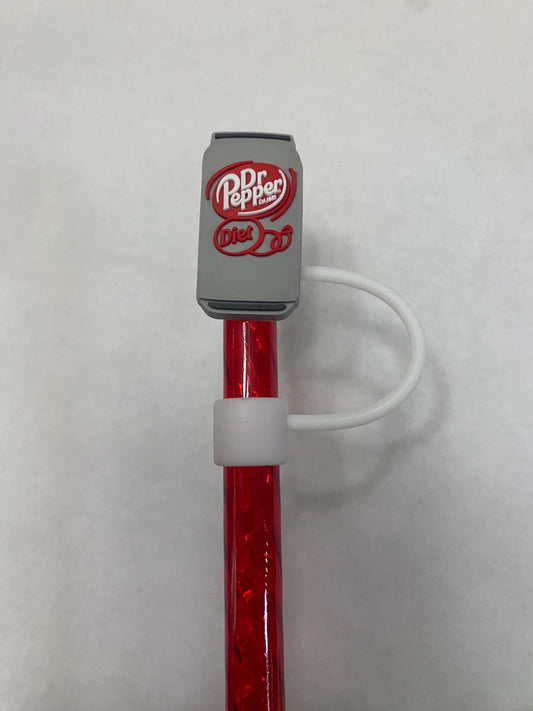 1 Deluxe Diet Dr P Cola Straw Topper for 10 mm Straws