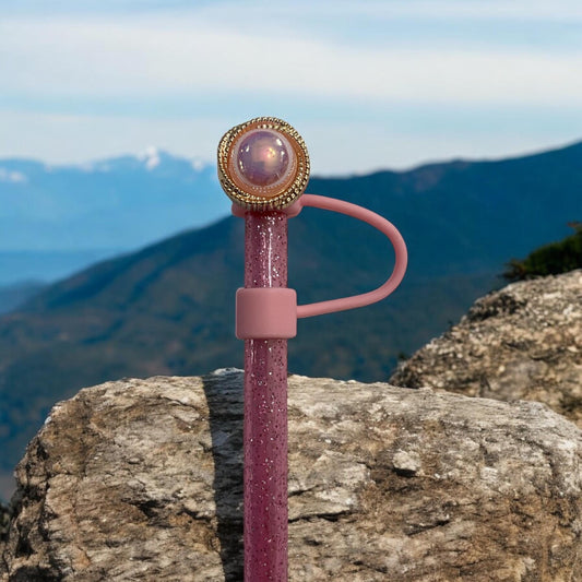 Pink Pearl Straw Topper for 10 mm Straws