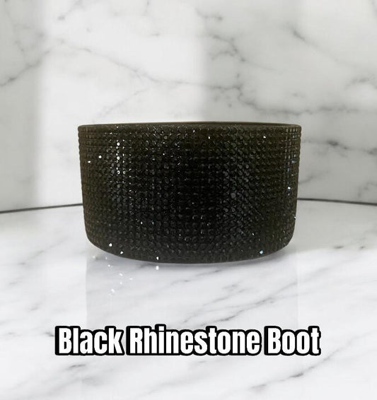 Black Rhinestone Silicone Tumbler Boot