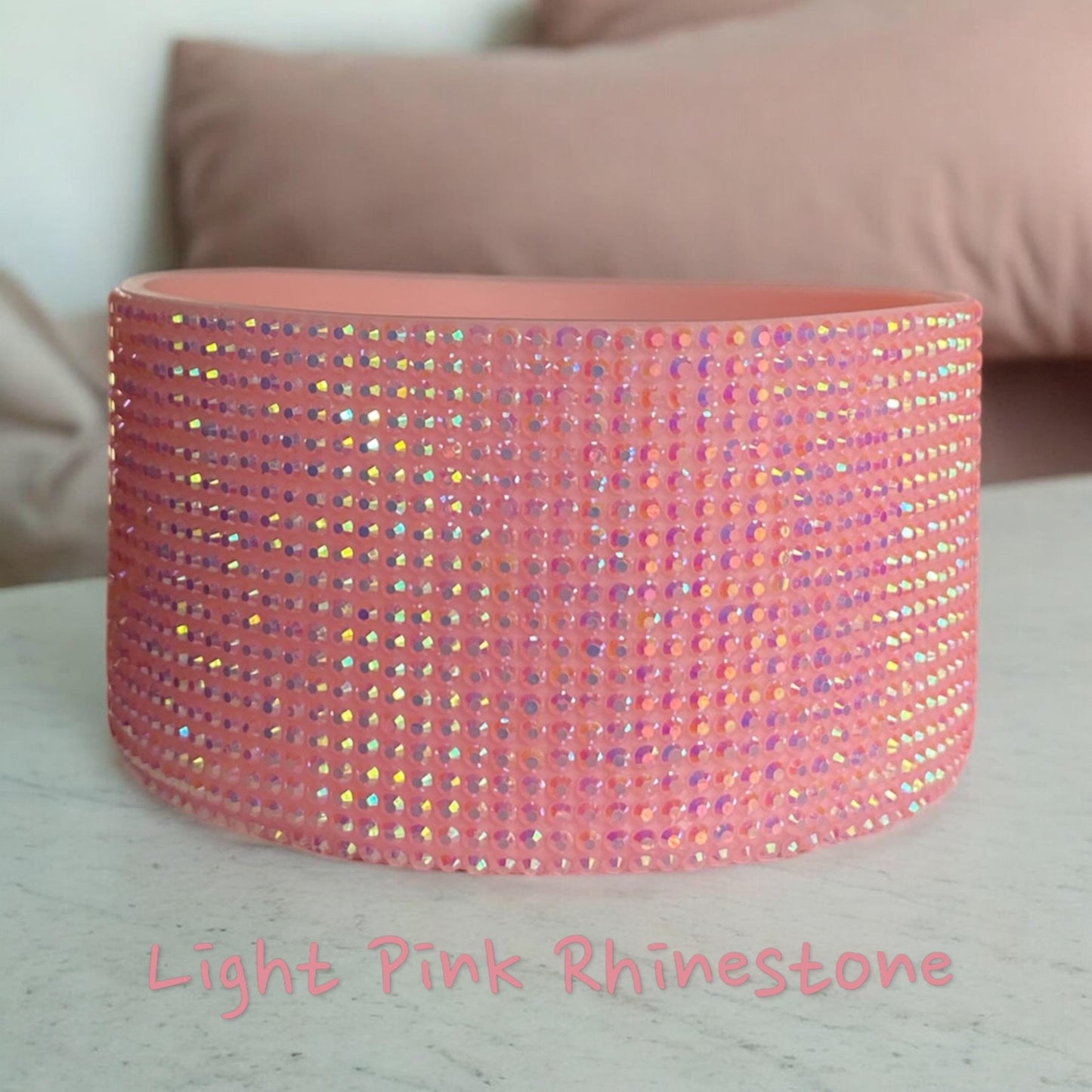 Light Pink Rhinestone Silicone Tumbler Boot