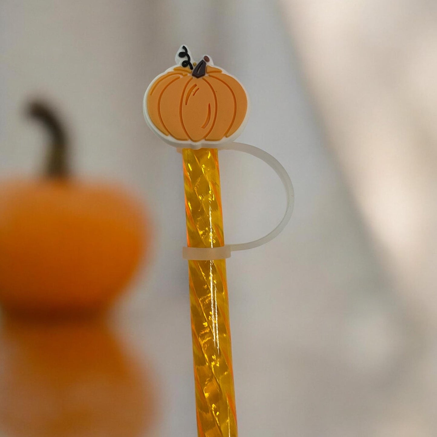 Pumpkin Straw Topper for 10 mm Straws