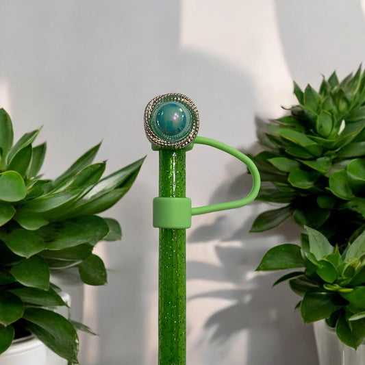 Green Pearl Straw Topper for 10 mm Straws