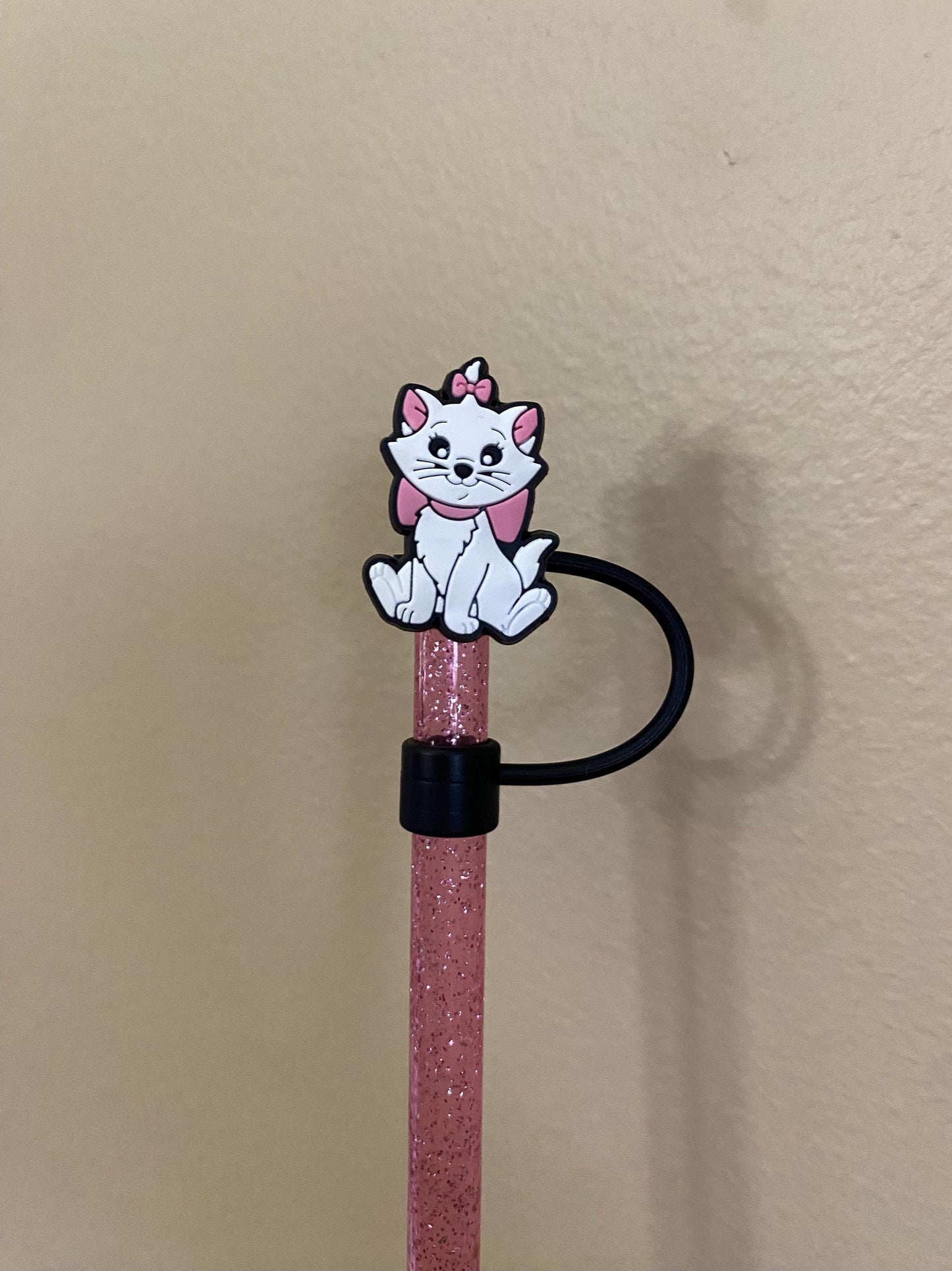 1 Deluxe Bow Kitty Straw Topper for 10 mm Straws