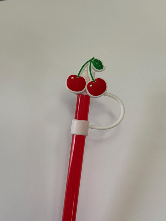 1 Deluxe Cherry Cherries Straw Topper for 10 mm Straws