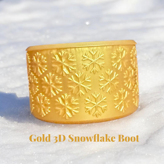 Gold 3D Snowflake Silicone Boot