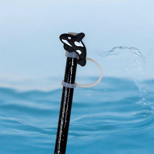 Orca Killer Whale Straw Topper for 10 mm Straws